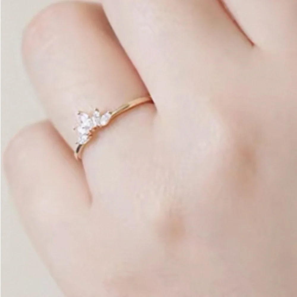 Elegant solid 9K Gold lotus Women's Ring size 5 1/4 - Picture 4 of 4